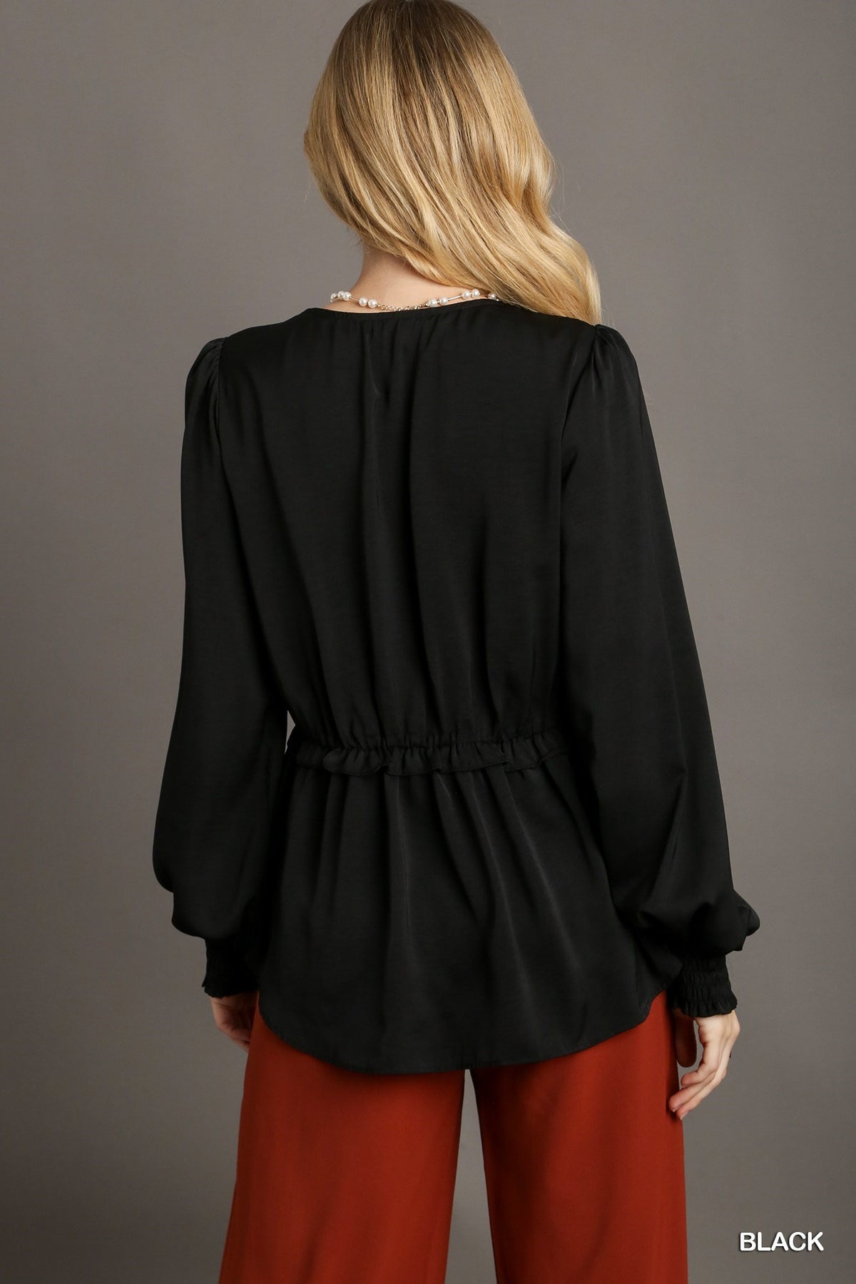 Nyx Nyx Satin Ruffle Top — view 4