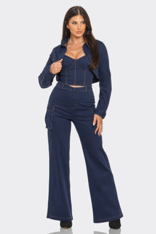 Asteria Crop Jacket 3pcs Set — thumbnail 1