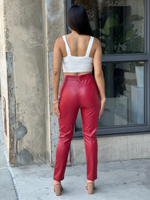 Sekhmet High Waisted Faux Leather Pu Skinny Jeans — thumbnail 5