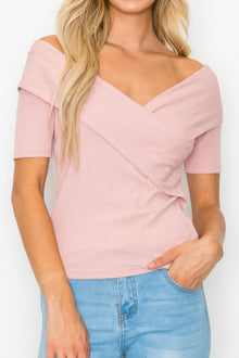 Parvati Off The Shoulder Crisscross Ribbed Top — thumbnail 4