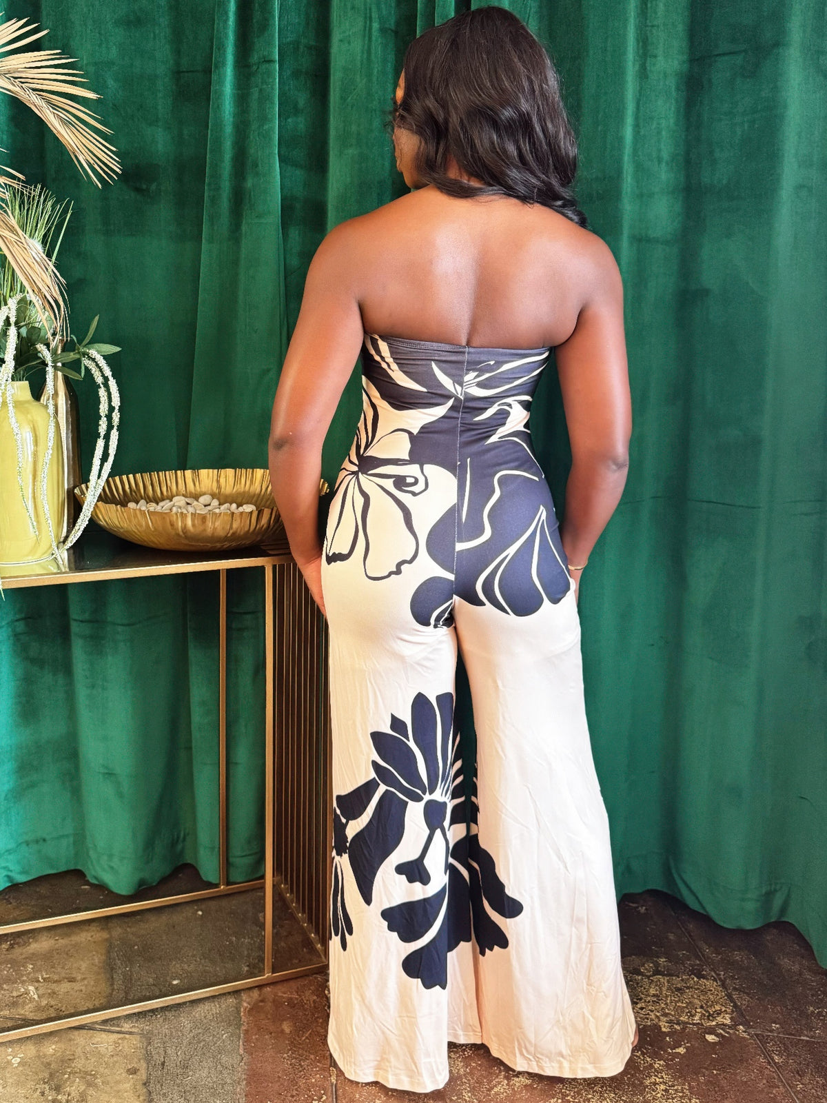 Hera Midnight Bloom Halter Jumpsuit — view 3