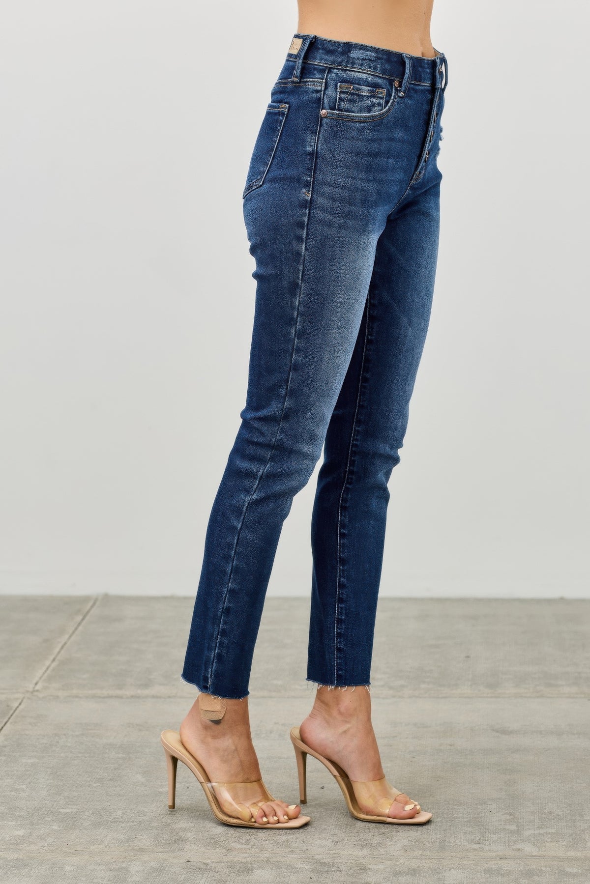 Sekhmet High Rise Ankle Skinny With Button Fly — view 7