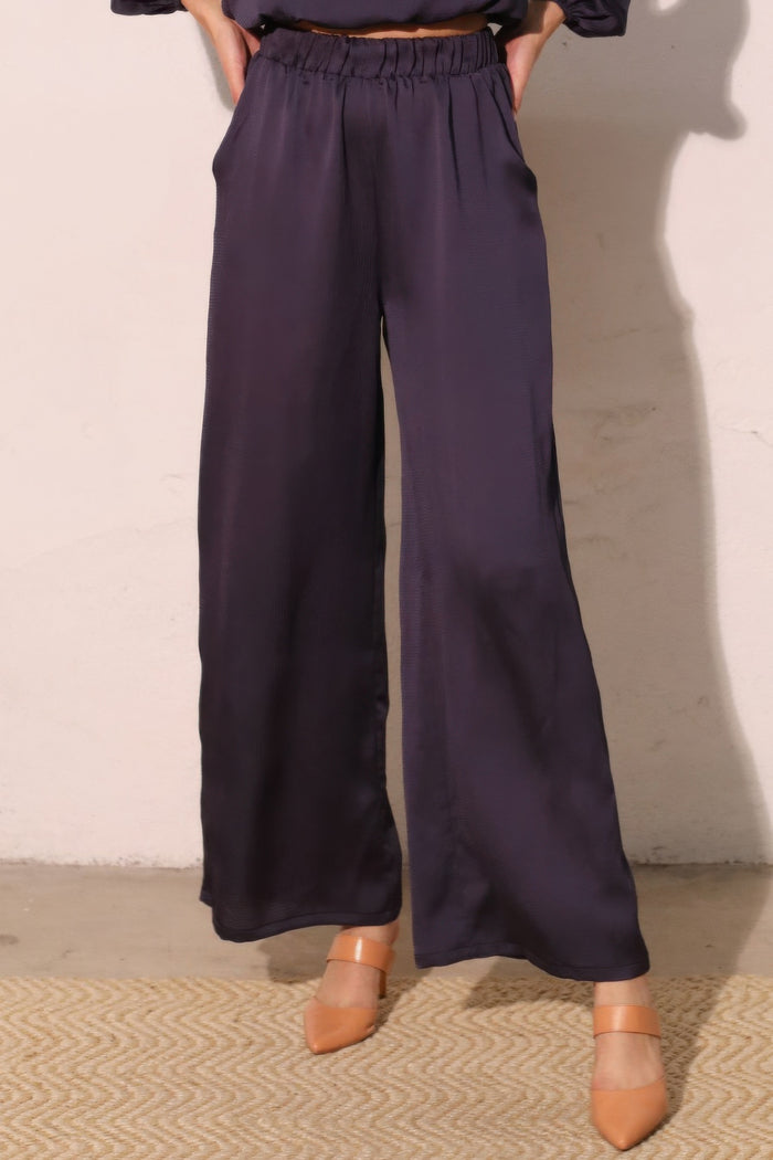 Oshun Hammered Satin Pocket Pants