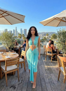 Bastet Body-con Midi Dress In A Vibrant — thumbnail 2