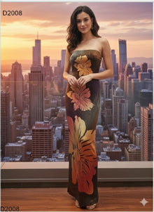 Isis Metallic Flower Tube Maxi Dress — thumbnail 1