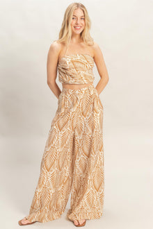 Athena Strapless Top & Pant Print Set — thumbnail 1