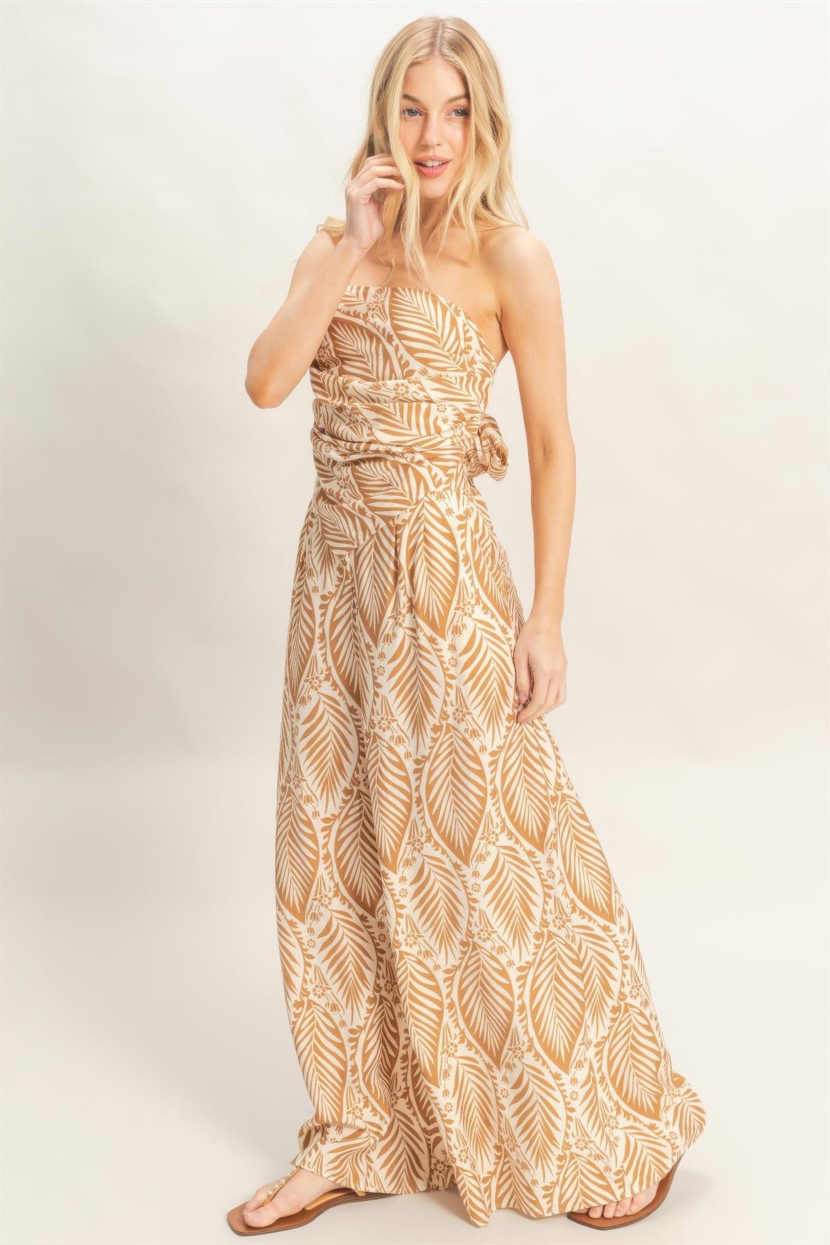 Athena Strapless Top & Pant Print Set — view 2