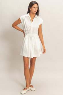 Eir Sleeveless Collared Shirred Mini Dress — thumbnail 2