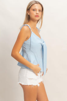 Parvati Tie Front Spaghetti Strap Top — thumbnail 4