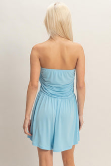 Hera Strapless Shirred Waist Romper — thumbnail 5