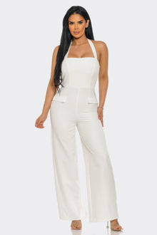 Hera Halter Neck Jumpsuit Whit Back Zipper — thumbnail 1