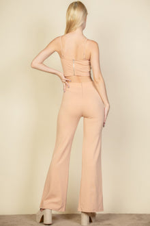 Lakshmi Bustier Crop Top & Front Slit Wide Leg Pants — thumbnail 11