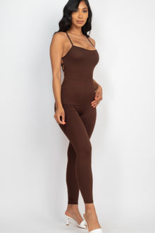 Hera Criss-cross Open Back Bodycon Jumpsuit — thumbnail 3
