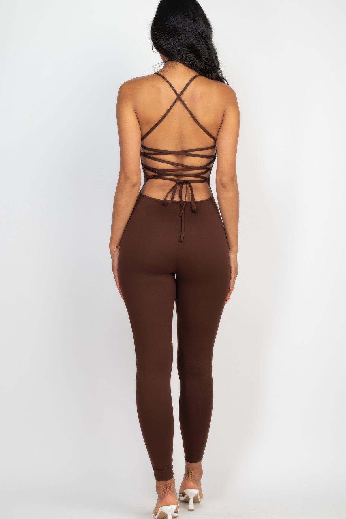 Hera Criss-cross Open Back Bodycon Jumpsuit — view 5