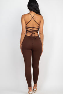 Hera Criss-cross Open Back Bodycon Jumpsuit — thumbnail 5
