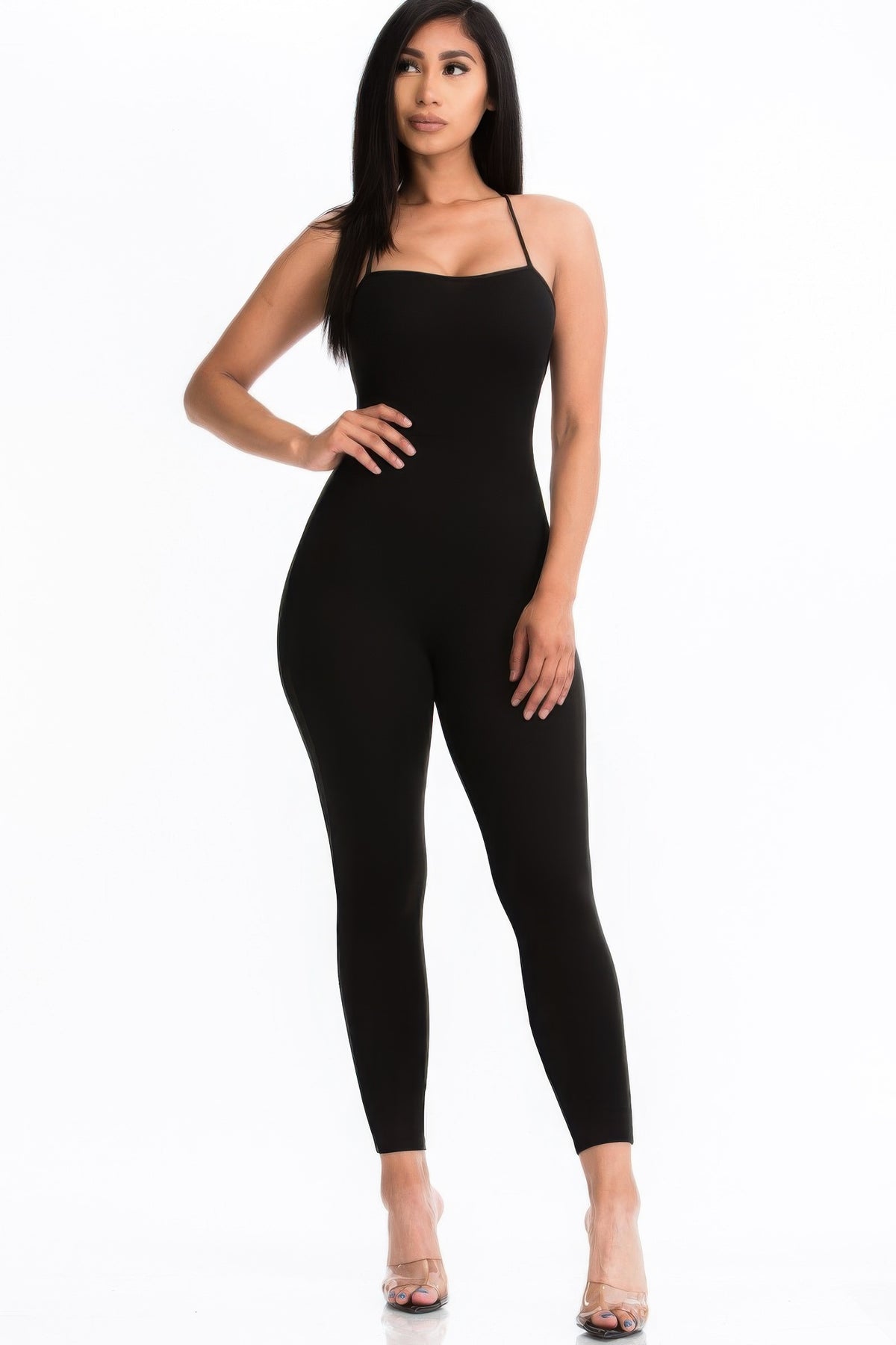 Hera Criss-cross Open Back Bodycon Jumpsuit — view 6