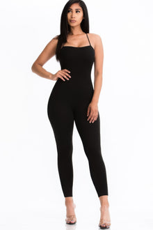 Hera Criss-cross Open Back Bodycon Jumpsuit — thumbnail 6