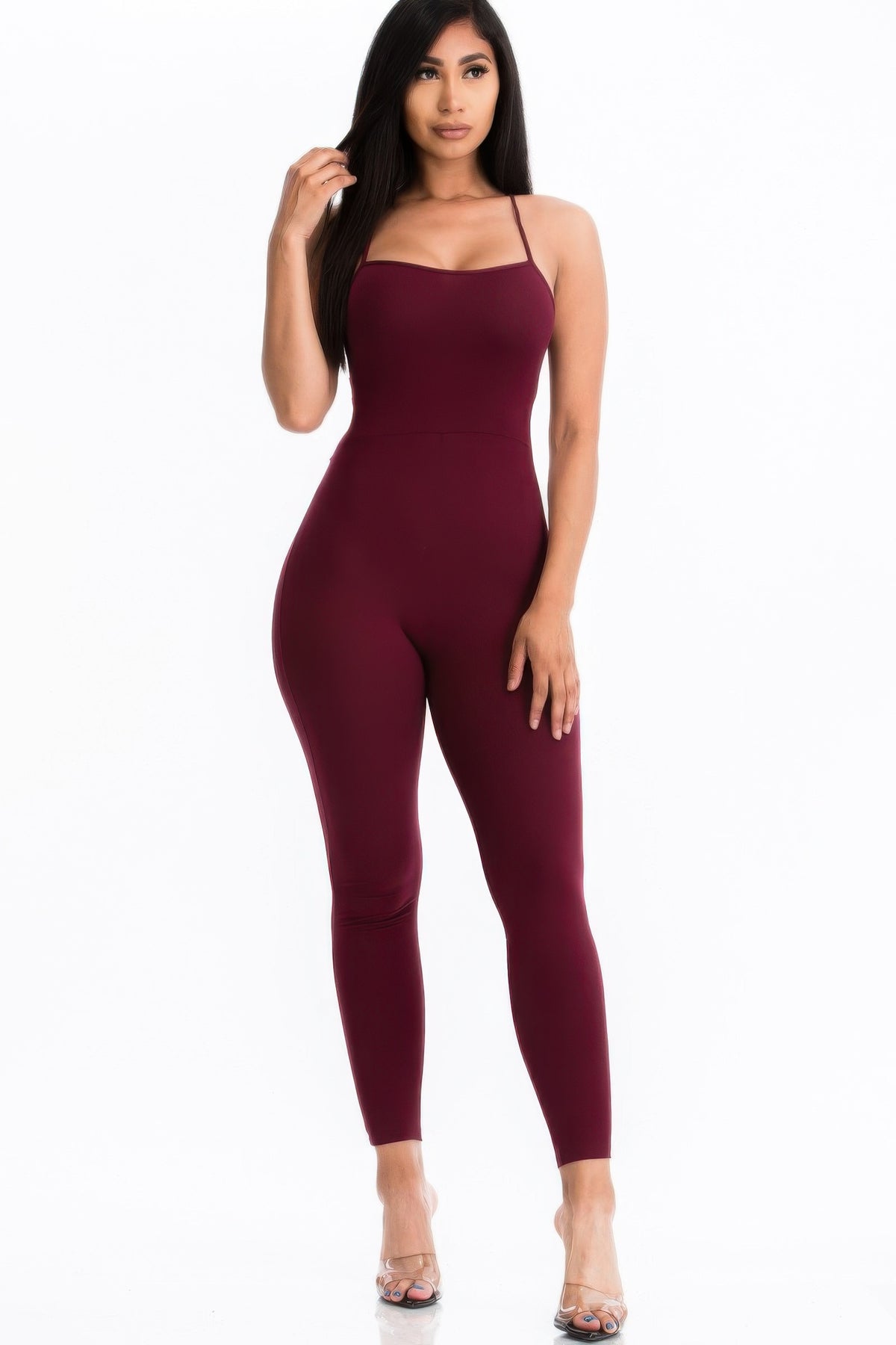 Hera Criss-cross Open Back Bodycon Jumpsuit — view 7
