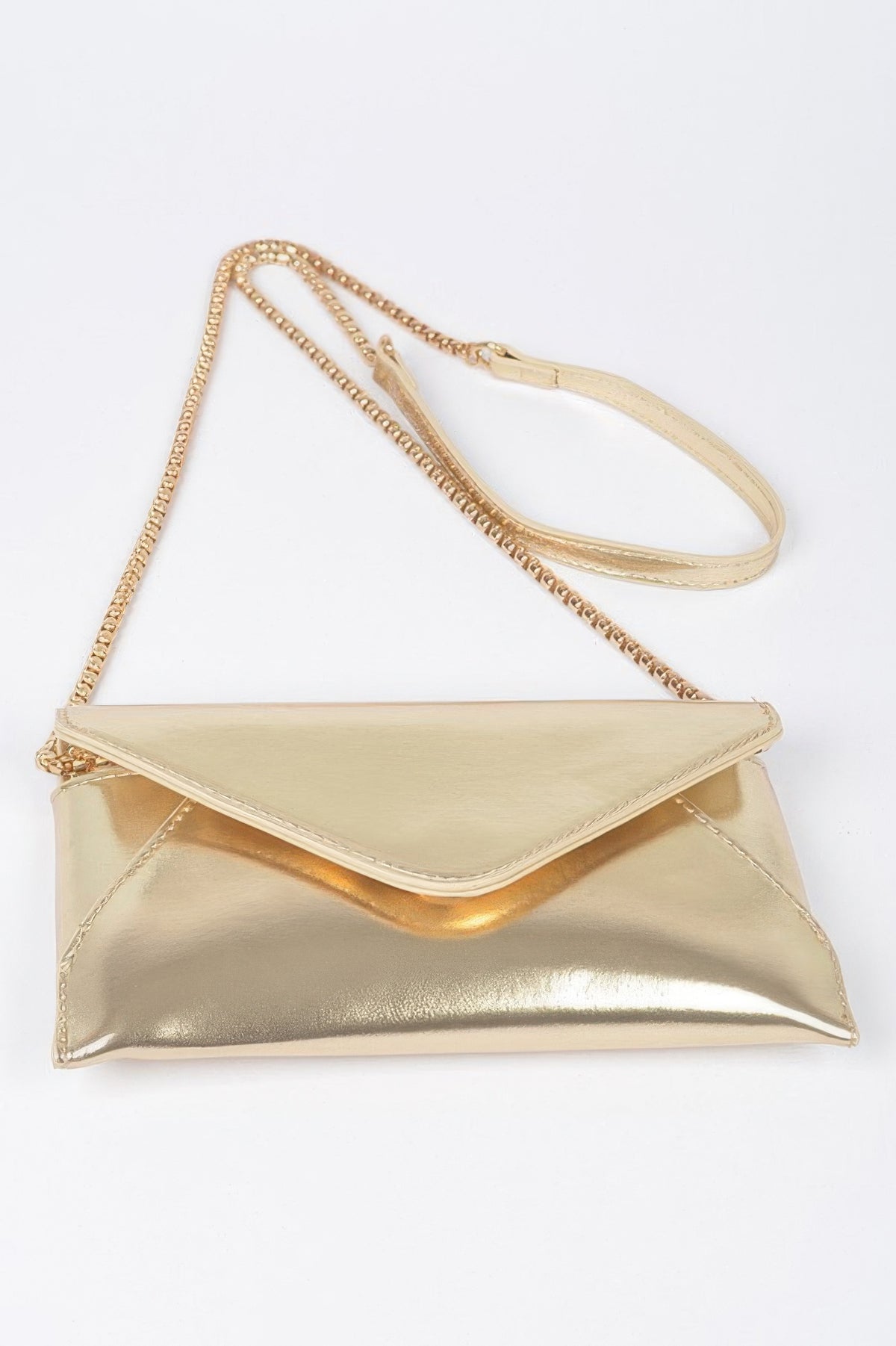 Asteria Metallic Small Envelope Clutch — view 4