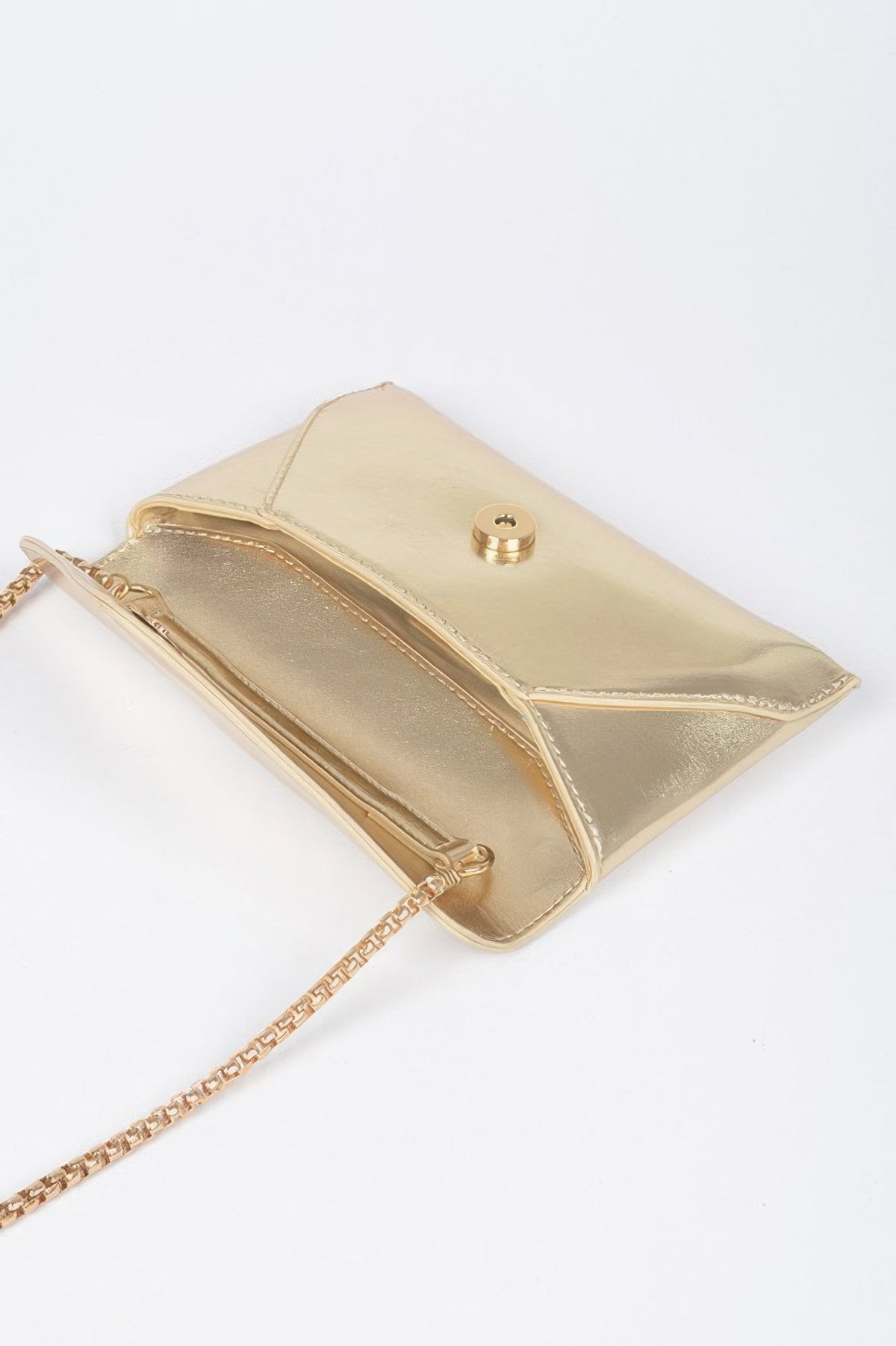 Asteria Metallic Small Envelope Clutch — view 5
