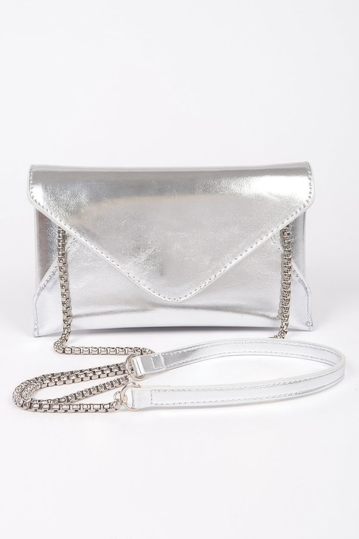 Asteria Metallic Small Envelope Clutch — view 8