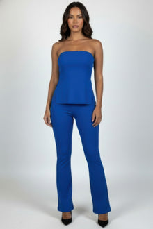 Nyx Ribbed Slit Tube Top & High-waist Flare Pants Set — thumbnail 10