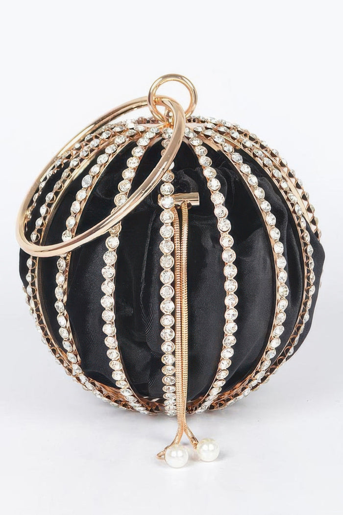 Durga Rhinestone Round Cage Party Bag