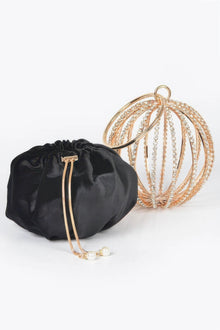 Durga Rhinestone Round Cage Party Bag — thumbnail 2