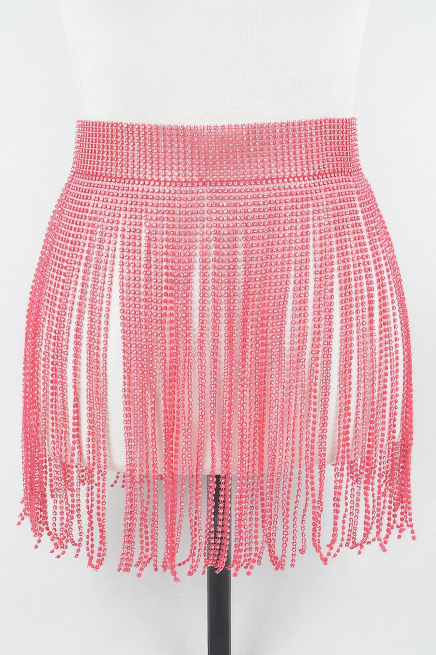 Pele Rhinestone Fringe Belt styled in the studio