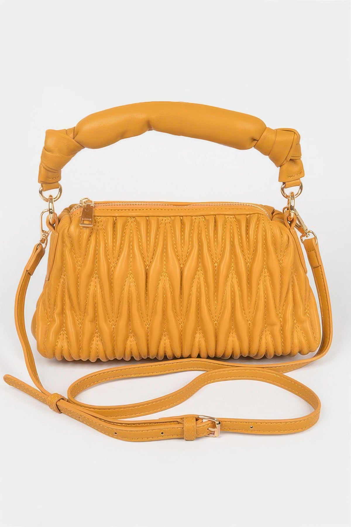 Pele Quilted Faux Leather Top Handle Bag — view 9