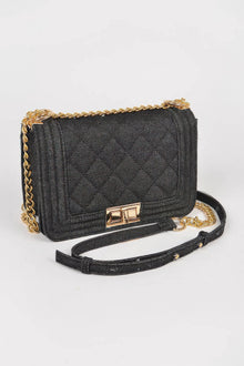 Diana Quilted Denim Crossbody Bag — thumbnail 1