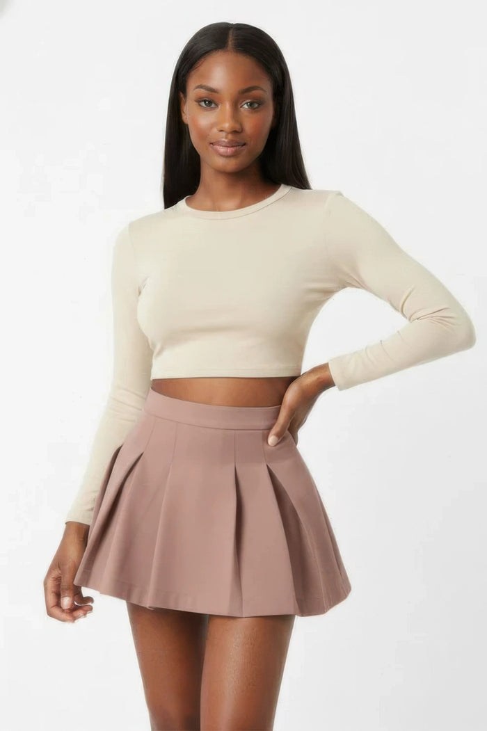 Durga Essential High-waist Pleated Mini Skirt