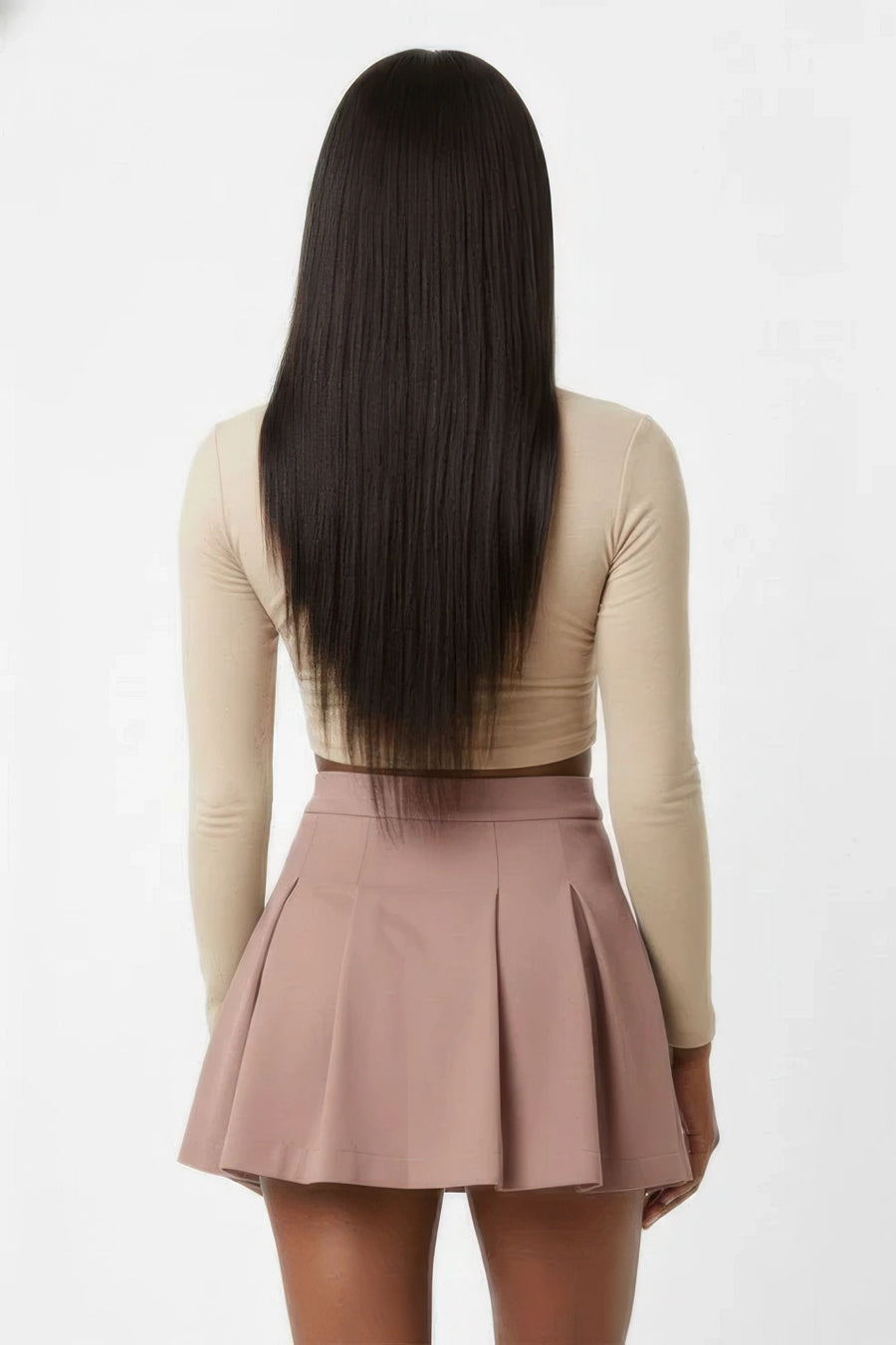 Durga Essential High-waist Pleated Mini Skirt styled in the studio