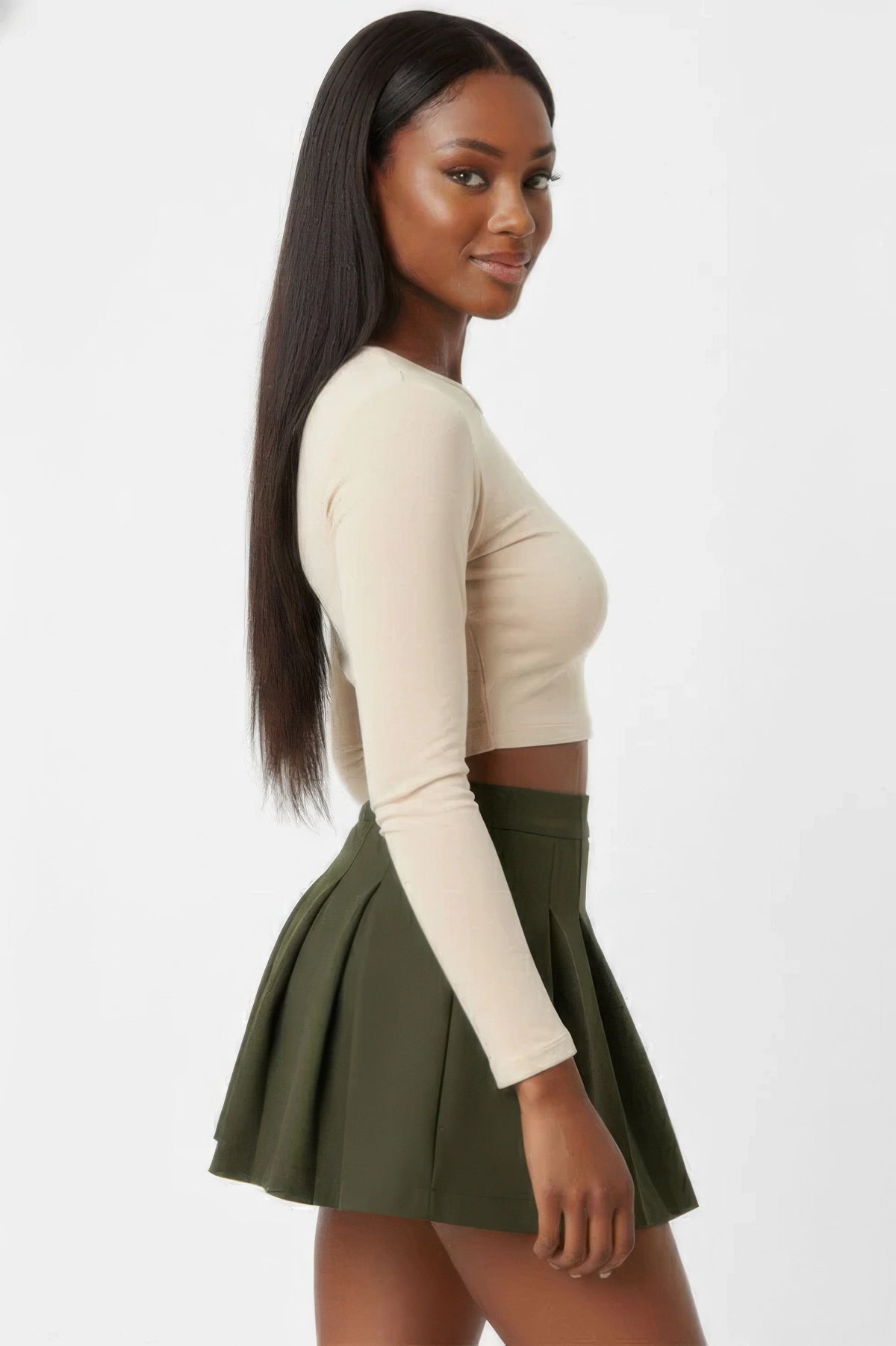 Durga Essential High-waist Pleated Mini Skirt — view 4