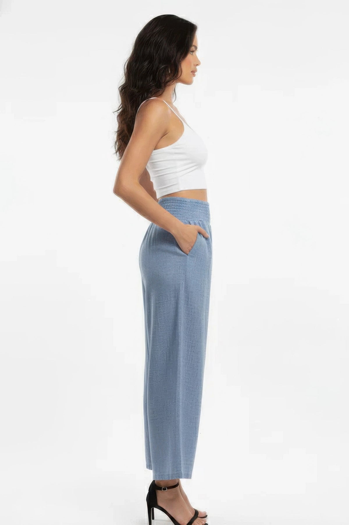 Hathor Lightweight High-waisted Wide-leg Lounge Pants — view 6