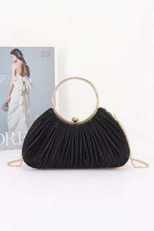 Parvati Pleated Polyester Party Clutch — thumbnail 1
