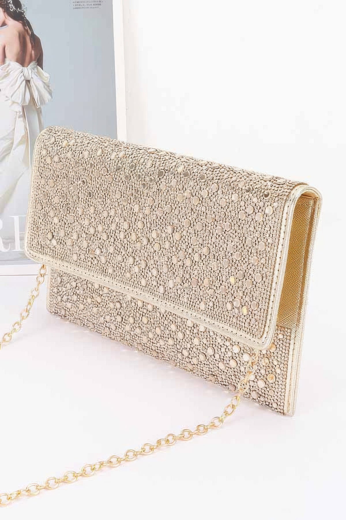 Oshun Rhinestone Envelope Party Clutch — view 2