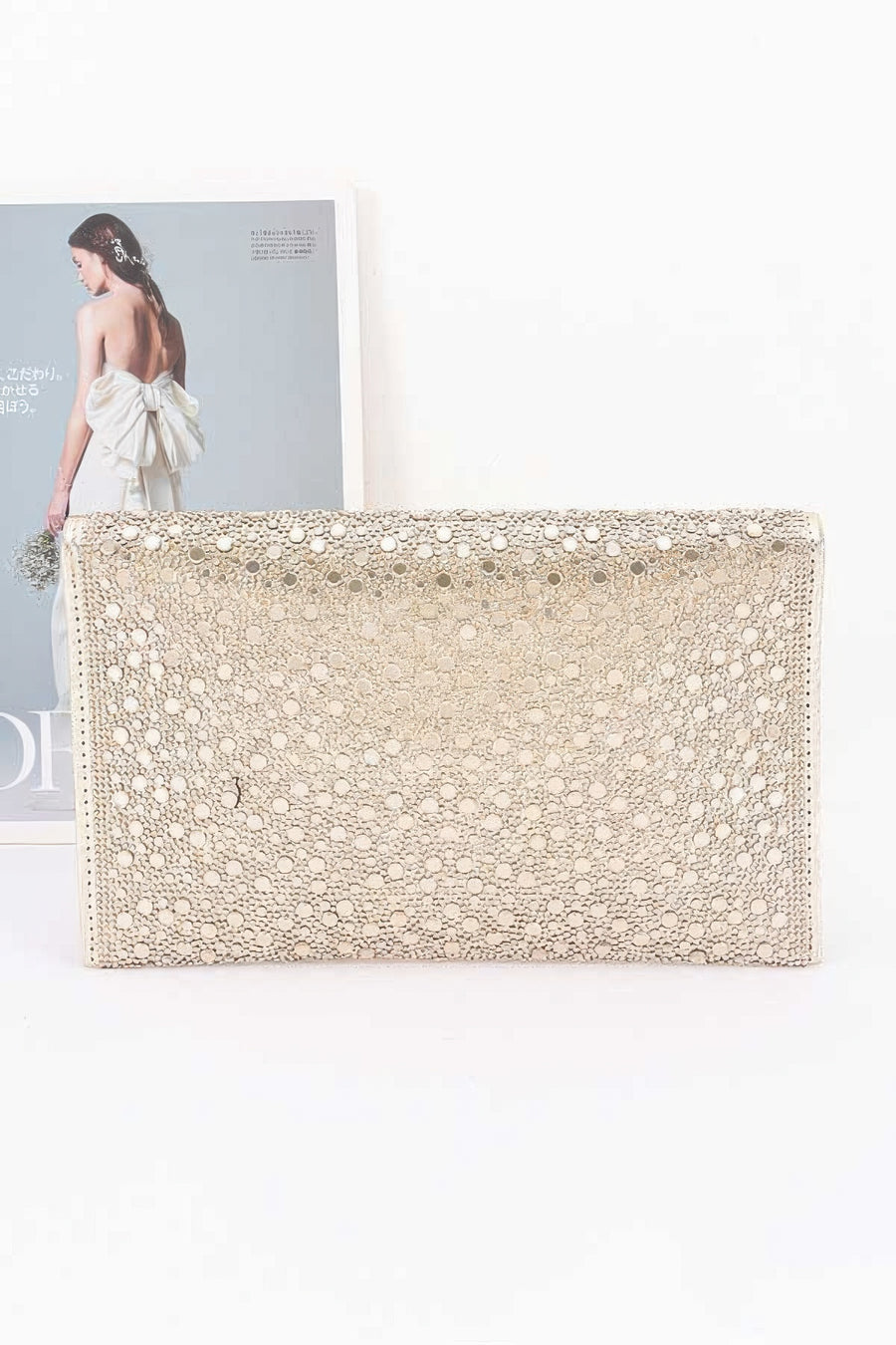 Oshun Rhinestone Envelope Party Clutch styled in the studio