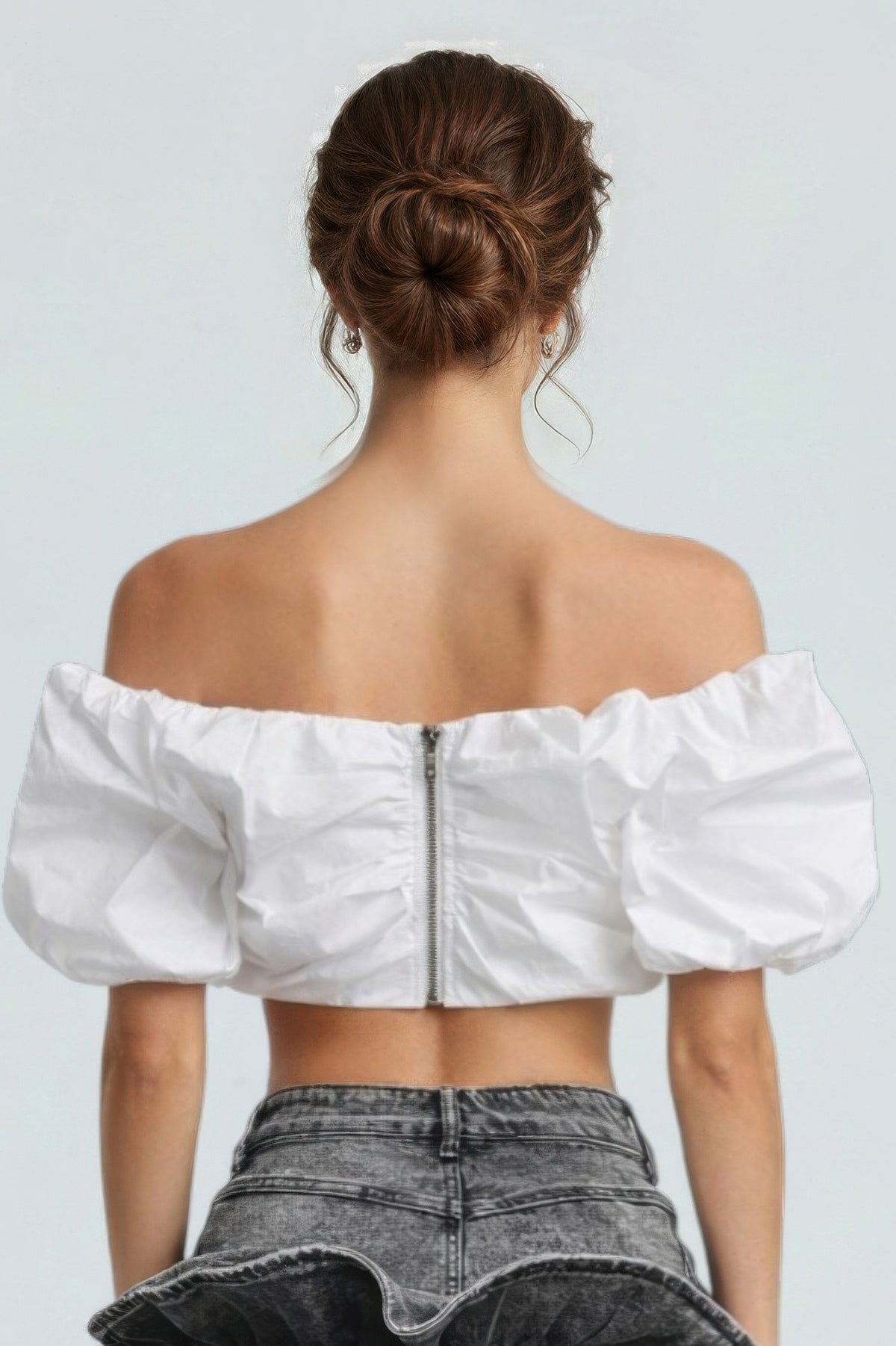 Athena Cloud Puff Off-shoulder Top — view 2