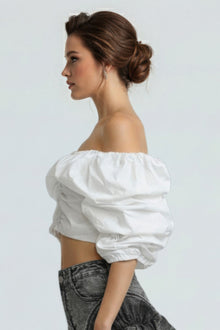 Athena Cloud Puff Off-shoulder Top — thumbnail 4