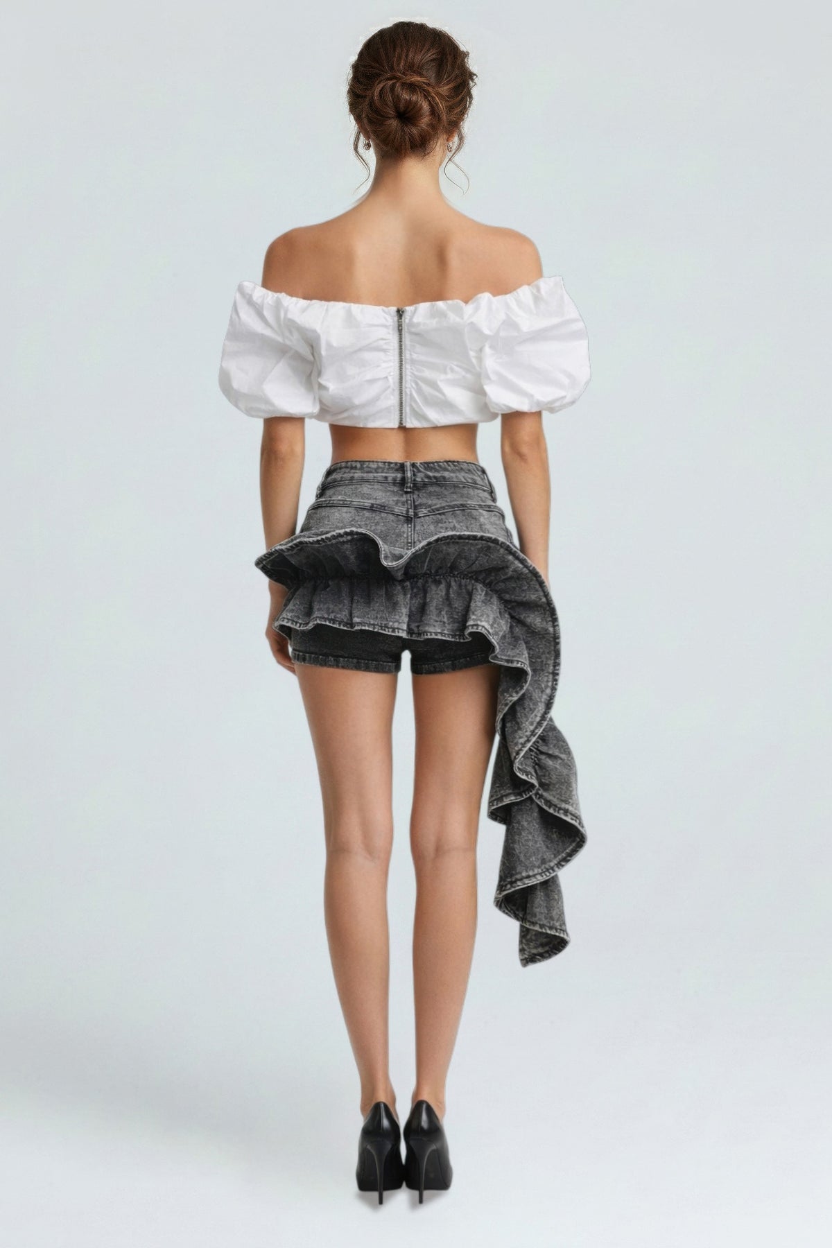 Athena Cloud Puff Off-shoulder Top — view 8