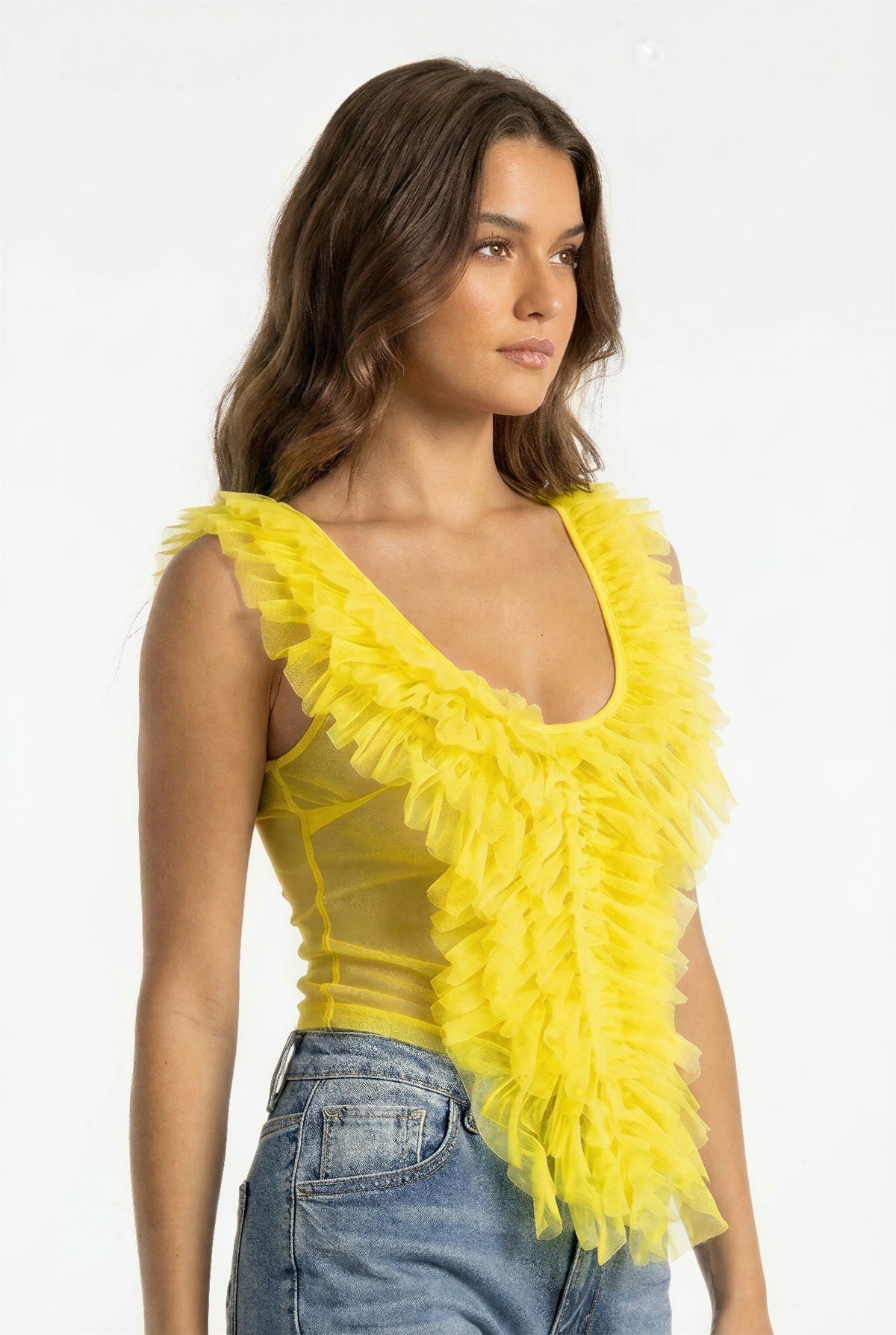 Maat Fairytale Ruffle Cascade Tank — view 5