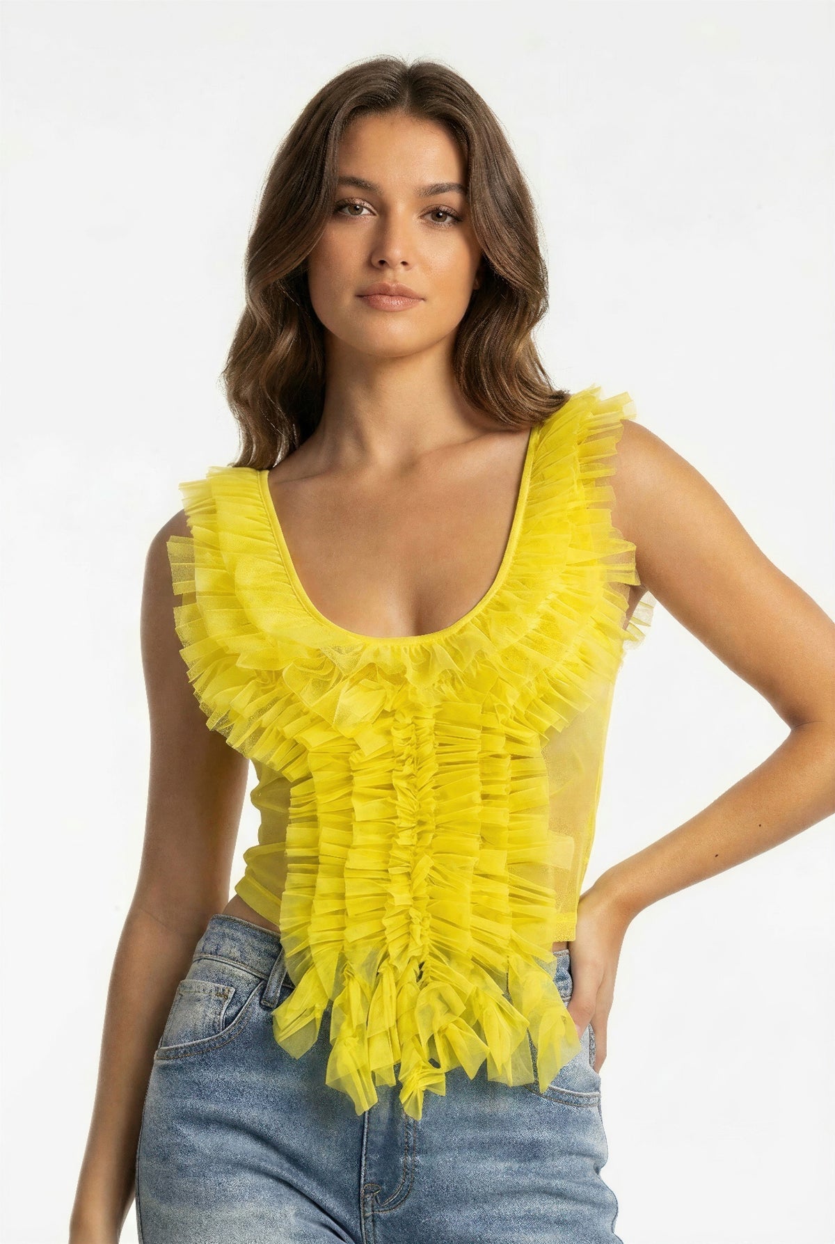 Maat Fairytale Ruffle Cascade Tank — view 6
