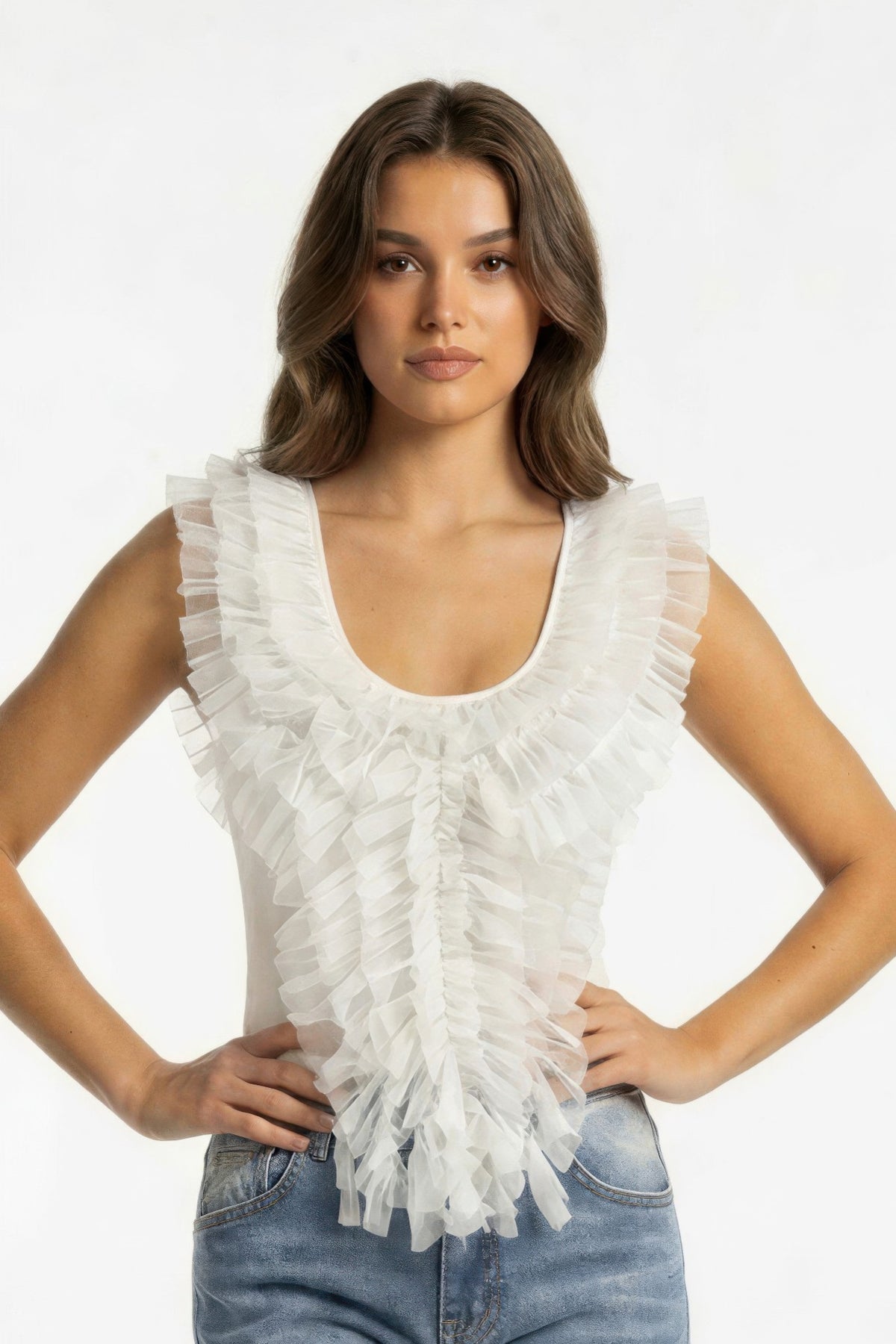 Maat Fairytale Ruffle Cascade Tank — view 9