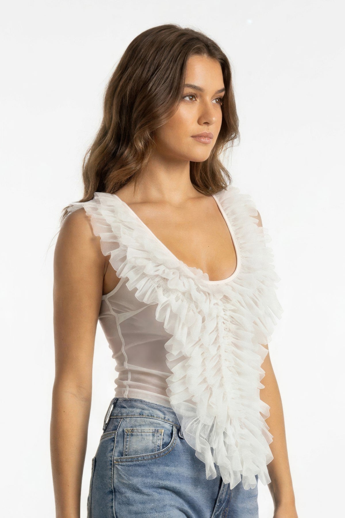 Maat Fairytale Ruffle Cascade Tank — view 11