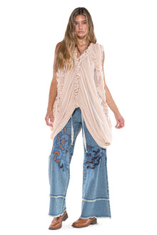 Isis Cascade Ruffle Draped Tunic Top — thumbnail 7
