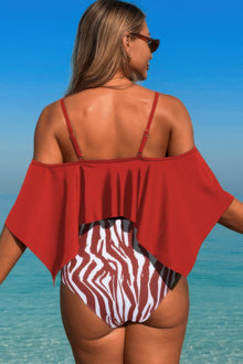 Amaterasu Ruffle Top High Waisted Bottom Tankini Swimsuit — thumbnail 8