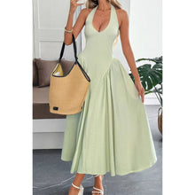 Amaterasu Solid Halter Hide Back Zipper Midi Sundress — thumbnail 2