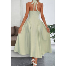 Amaterasu Solid Halter Hide Back Zipper Midi Sundress — thumbnail 3