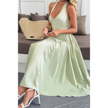Amaterasu Solid Halter Hide Back Zipper Midi Sundress — thumbnail 4